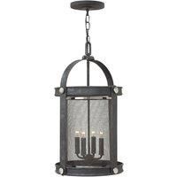 Hinkley Holden 4 Light Pendant Chandelier Aged Zinc, Silver