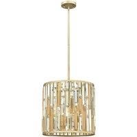 Gemma 3 Light Ceiling Pendant Silver Leaf E14