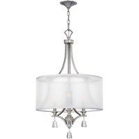Elstead Lighting Chandelier, Alloy Steel, Brushed Nickel