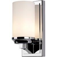 Elstead FE/AMALIA1/SBATH Amalia 1 Light Small Bathroom Wall Light In Polished Chrome - Height: 241mm