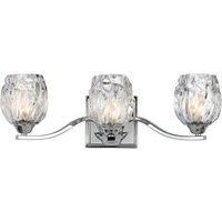 Kalli 3 Light Bathroom Over Mirror Wall Light Polished Chrome IP44 G9