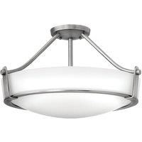 Hinkley Hathaway 3 Light Medium Semiflush Antique Nickel