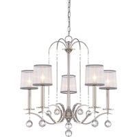 Whitney 5 Light Multi Arm Chandelier Silver Finish E14