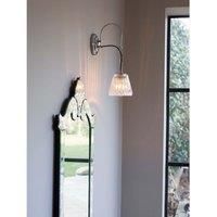Demelza 1 Light Wall Light Brushed Brass Glass Shade IP44 G9