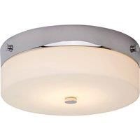 Elstead Tamar/F/M PC Tamar Medium Bathroom Flush Ceiling Light in Polished Chrome - Dia: 235mm
