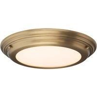 Elstead Lighting Welland 1 Light Flush Light - Aged Brass