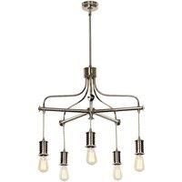 Douille 5 Light Chandelier Polished Nickel Finish E27