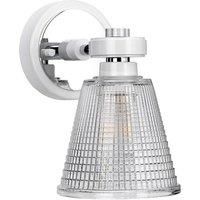 Gunnislake 1 Light Wall Light Polished Chrome Glass Shade IP44 G9