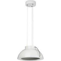 Elstead Europa  LED 1 Light Medium Dome Ceiling Pendant White Painted Finish