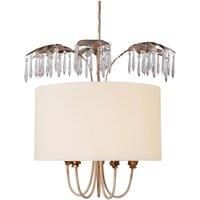 Antoinette 5 Light Ceiling Pendant Cream Gold E14