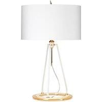 Elstead Lighting Table Lamp, Stainless Steel, White Polished Gold
