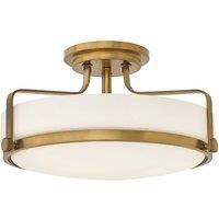 HINKLEY Harper semi-flush ceiling lamp 36.6cm, old brass