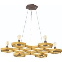 Moxie 6 Light Ceiling Pendant Chandelier Gold E14
