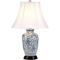 Blue 1 Light Table Lamp with Tappered Shade E27