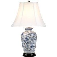 Blue 1 Light Table Lamp with Tappered Shade E27