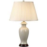 Ivory Crackle 1 Light Small Table Lamp Ivory E27