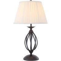 Journeyman Table Lamp in Charcoal Black Featuring Knot Twist Detailing