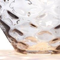 Quintiesse Table lamp Samara fabric shade glass base 45.7 cm, grey