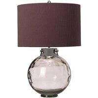 Netlighting Kara Table Lamp Smoke Faux Silk Shade in Grey