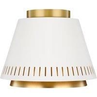 Feiss Carter 1 Light Flush Light Matte White
