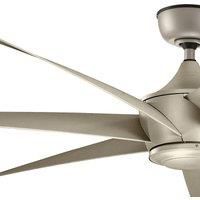 Elstead Lighting Lehr 80 Inch Fan - Antique Satin Silver