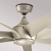 Elstead Lighting Lehr II 54 Inch Fan - Antique Satin Silver