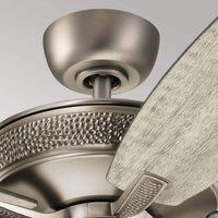 Elstead Lighting Monarch II 52 Inch Fan - Burnished Antique Pewter