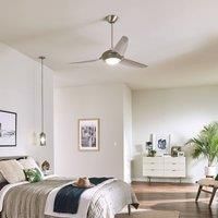 Elstead Lighting Voya 60 Inch Fan - Brushed Stainless Steel