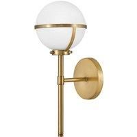 Hinkley Hollis 1 Light Heritage Brass Opal Glass Wall Light