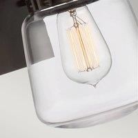 Quintiesse Lasalle outdoor wall lamp black/clear 29.6cm high