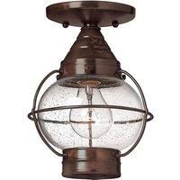 Cape Cod ceiling light, bronze and glass, small