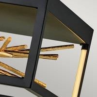 Hinkley Styx Integrated LED Semi Flush Light Black & Golded Gold 3000K