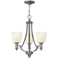 Elstead Truman  Multi Arm Chandelier 3 Light Antique Nickel Finish, E27