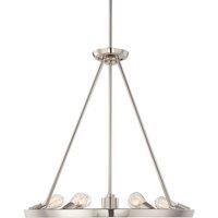 Theater Row pendant, imperial silver, 6 bulbs