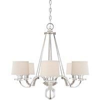 Elstead Lighting Chandelier, 60 W, Imperial Silver
