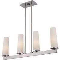 Elstead Lighting Linear Chandelier, 100 W, Brushed Nickel