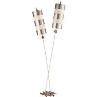 Flambeau Nettle Luxe 2 Light Floor Lamp Silver