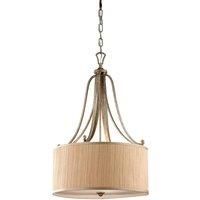 Elstead Lighting Feiss Abbey 3Lt Pendant, Living, Dining, Bedroom