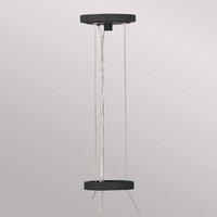 Hinkley Willow Cylindrical Pendant Ceiling Light Carbon Black with Deluxe Gold