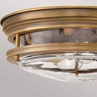 Quintiesse Hadrian outdoor ceiling light, bronze/clear