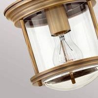 Quintiesse Hadrian Mini outdoor ceiling light, bronze/clear