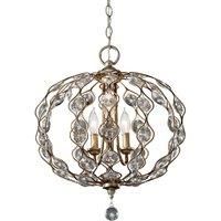 Elstead Lighting Chandelier, Burnished Silver