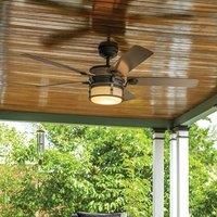 KICHLER Ahrendale LED ceiling fan, IP44