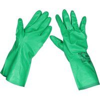 Sealey SSP34 Nitrile Gauntlets for use with Thinners 355mm Cuffed Pair