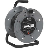 Sealey Cable Reel 25m 4 x 230V 1.25mm£ Thermal Trip BCR25