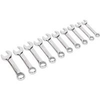 Sealey AK633 Combination Spanner Set Stubby 10pc Metric