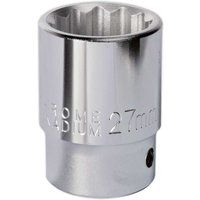 Sealey S34/27 Walldrive Socket, 3/4" Square Drive, 27mm, Silver