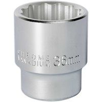 Sealey S34/36 Walldrive Socket, 3/4" Square Drive, 36mm, Silver