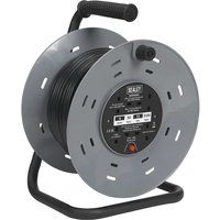 Sealey Cable Reel 50m 4 x 230V 1.25mm£ Thermal Trip BCR50
