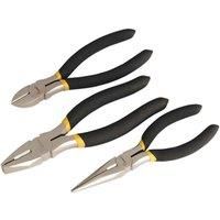 Sealey AK9333 Plier Set, Ni-Fe Finish, Silver, 3 Pieces
